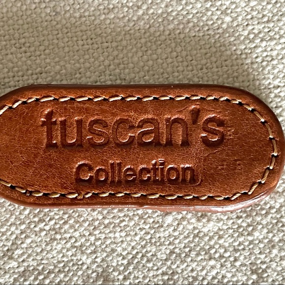 Tuscan’s Collection Genuine Leather Tan Brown Hobo Golden Hardware  Shoulder Bag - Picture 14 of 15